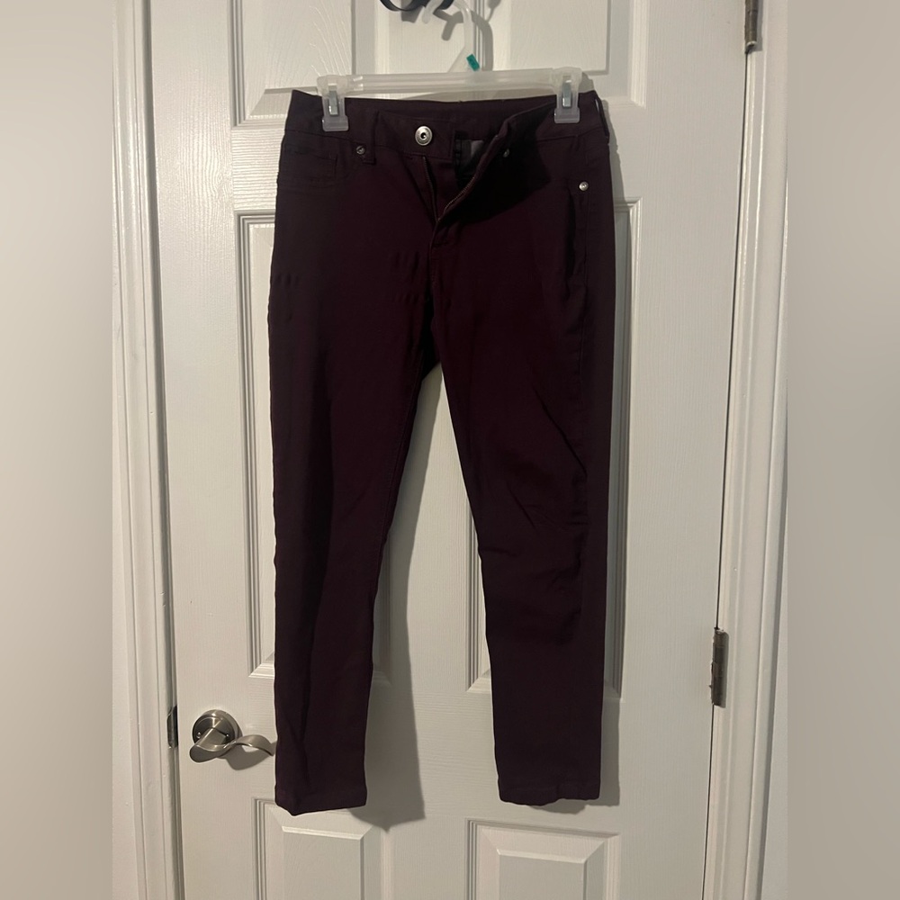 Burgundy jeans